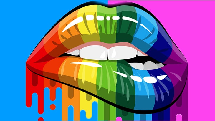Photo du Rainbow kiss, un baiser qui divise