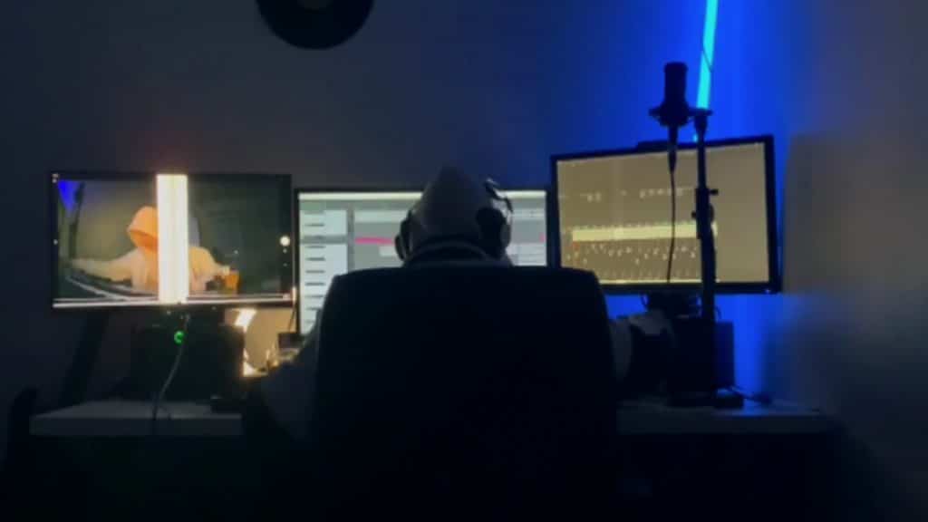 photo de Bol'Shoy, jour et nuit en studio pour son nouveau clip « Brûle »