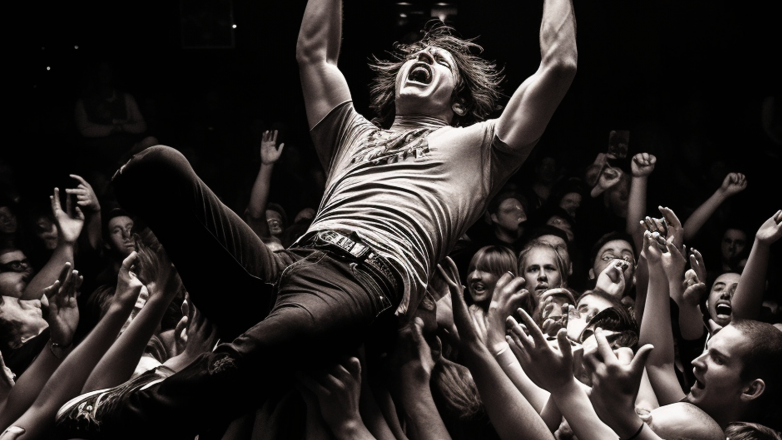 Photo de Le slam (se jeter dans la foule) en concert, un moove réservé à l'élite... [VIDEOS]
